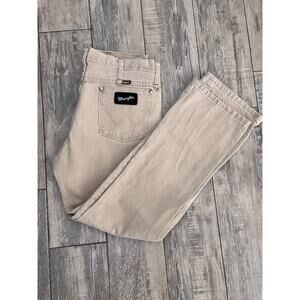 Vintage Wrangler Men's Tan Silver Edition Cowboy Cut Slim Fit Jeans Size 33x30
